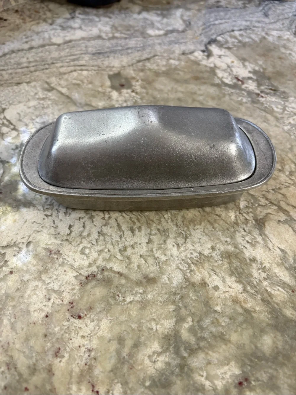 Wilton Silver Metal Butter Dish with Lid